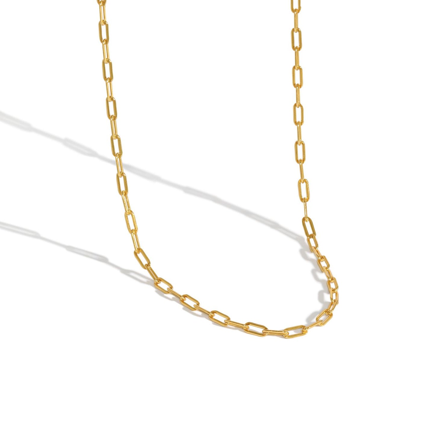 Simple Geometry Hollow Chain 925 Sterling Silver Choker Necklace