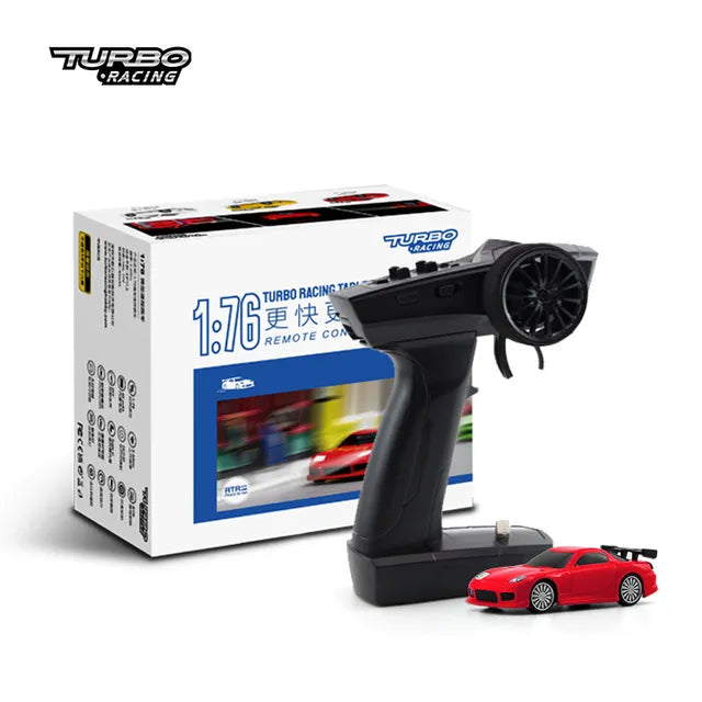 Turbo Racing 1:76 C64 C73 C72 C74 Drift RC Car With Gyro Radio Full Proportional Remote Control Toys RTR Kit For Kids and Adults