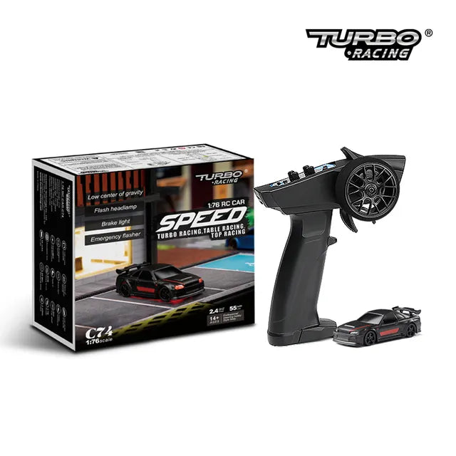 Turbo Racing 1:76 C64 C73 C72 C74 Drift RC Car With Gyro Radio Full Proportional Remote Control Toys RTR Kit For Kids and Adults