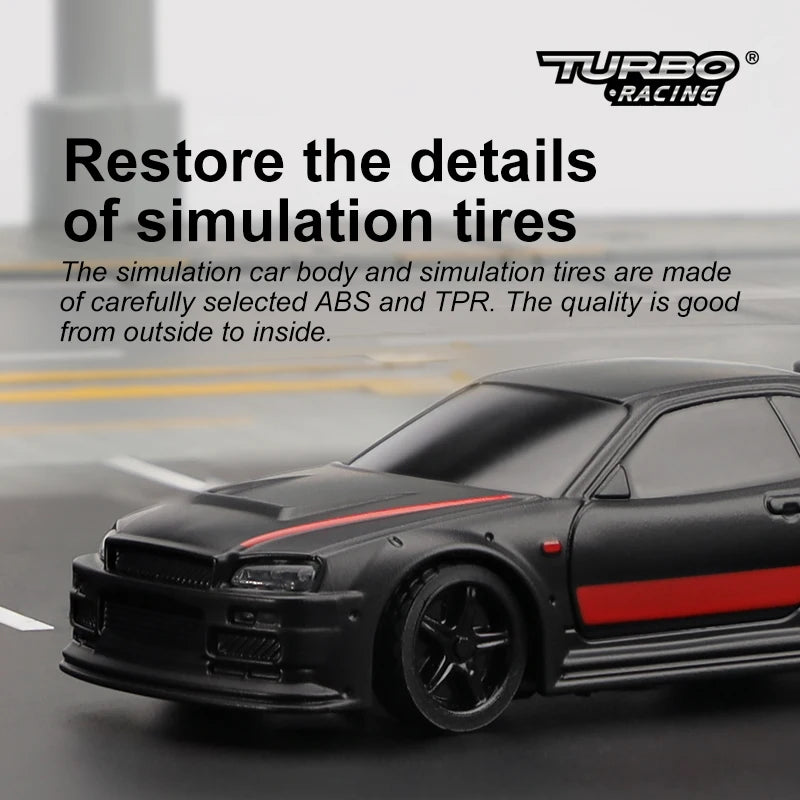 Turbo Racing C74 1:76 Speed RC Car Full Proportional Remote Control