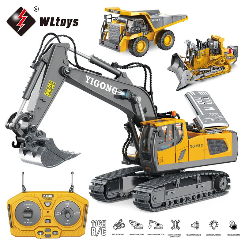 WLtoys Alloy 2.4G Rc Car / Excavator / Dump Truck / Bulldozers