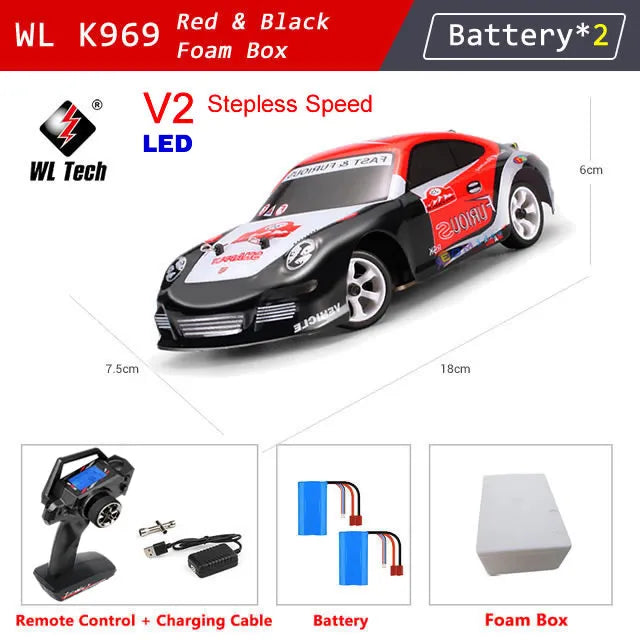 WLtoys K969 1:28 4WD 2.4G Mini RC Racing Car High Speed