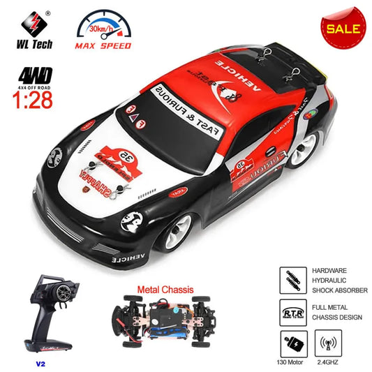 WLtoys K969 1:28 4WD 2.4G Mini RC Racing Car High Speed