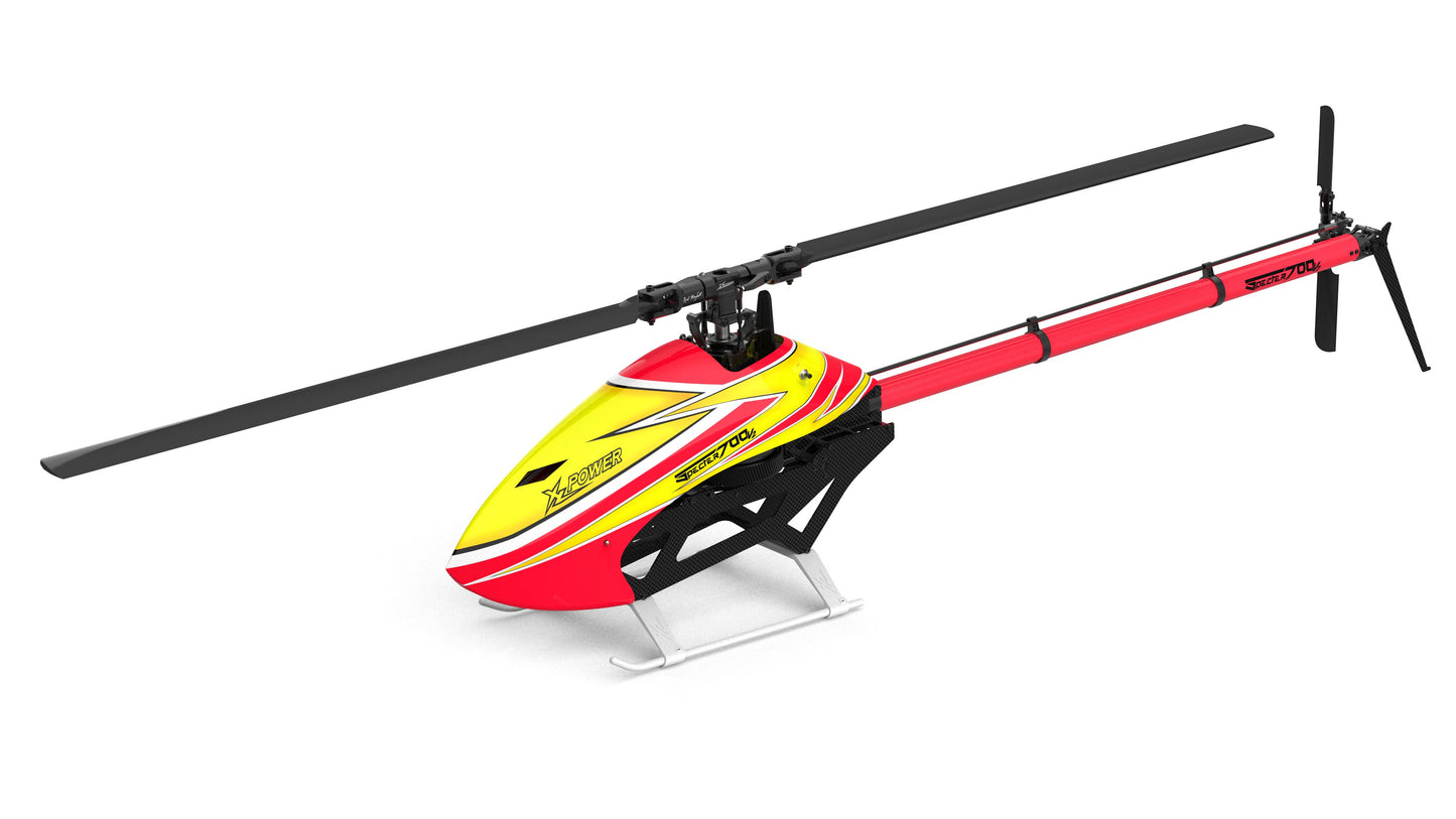 XLPower Specter 700 V2 World Champion Limited Edition Kit - Red Tail Boom (w/o Blades)