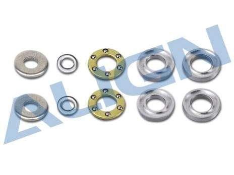 Align F3-6 Tail Rotor Thrust Bearings (3x6x2.8mm Thrust Bearings / 2x4.8x0.6mm Washers / 3x4.8x0.3mm Washers)