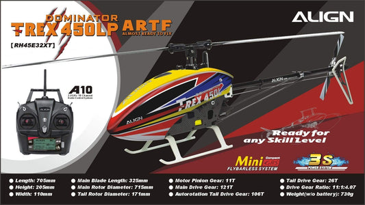 Align T-REX 450LP Dominator Helicopter RTF (AC) - RH45E32XT
