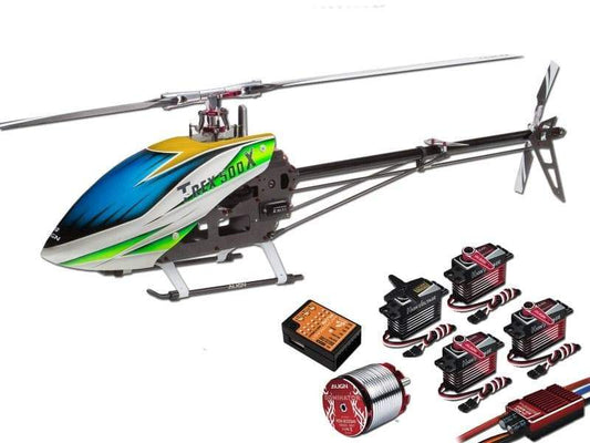 Align T-Rex 500X Dominator Super Combo Helicopter with DS530M/DS535M Metal Case Servos