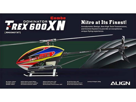 Align T-REX 600XN Nitro Helicopter Dominator Combo