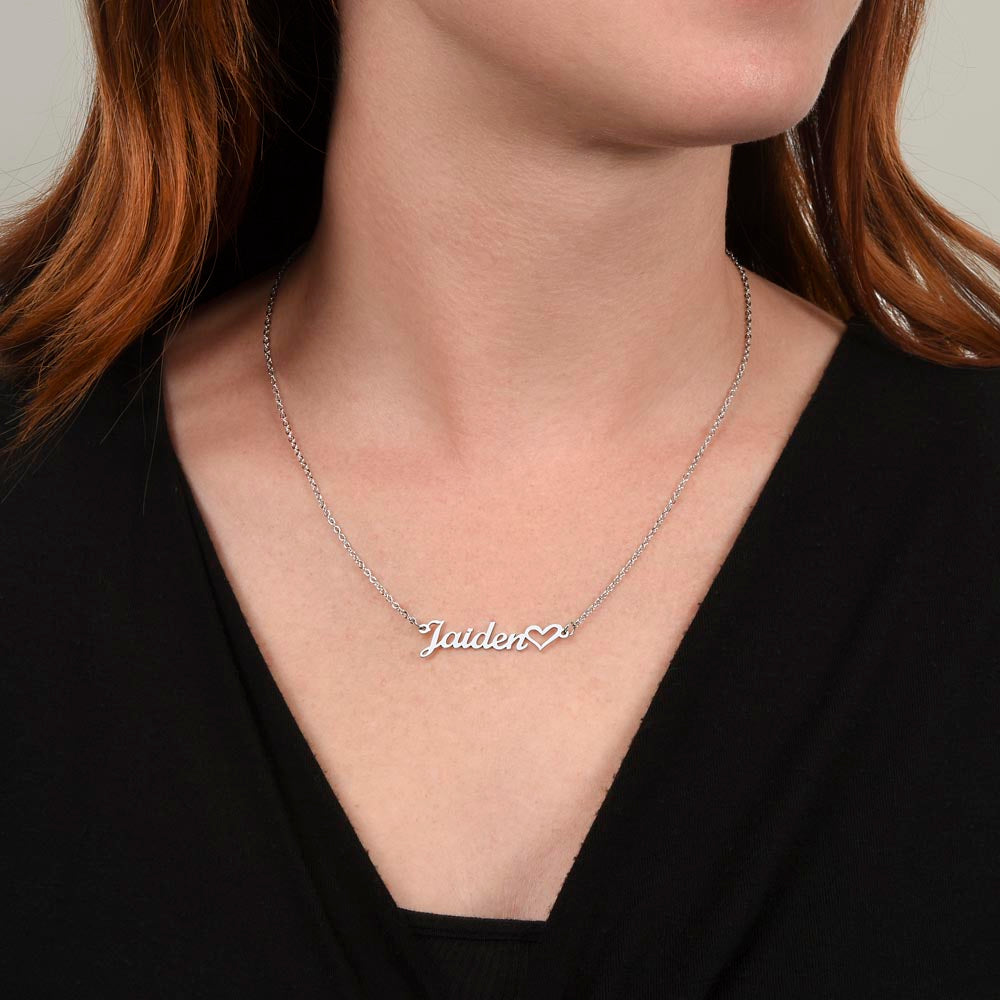 Personalized Name Necklace + Heart