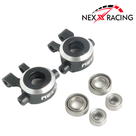 Nexx Racing CNC Alu Front Steering Knuckles Set for TRX-4M ( Included Bearing )-Black