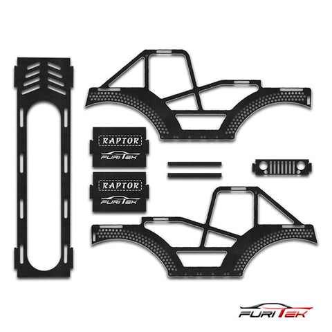 FURITEK Raptor Aluminum Frame Kit For SCX24 Crawlers - Black