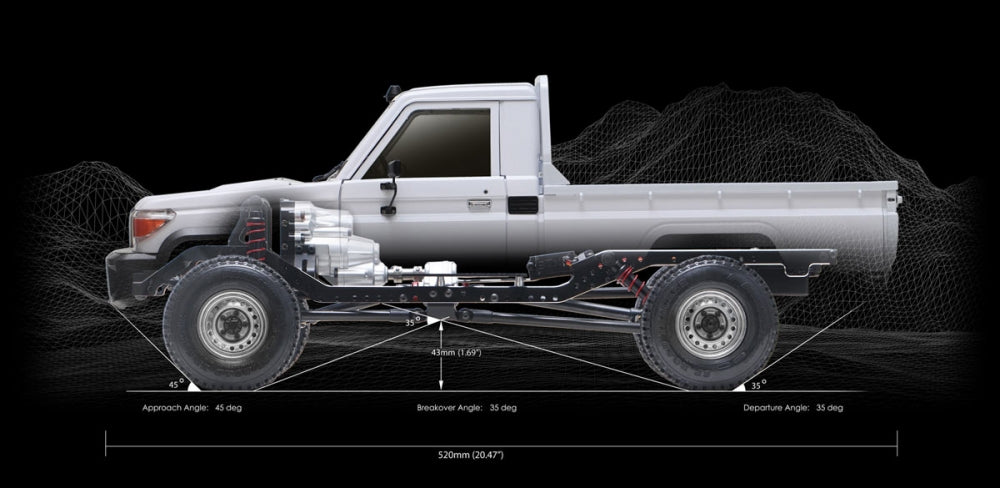 Boom Racing 1/10 4WD Radio Control Chassis Kit w/ Killerbody LC70 Hard Body Kit Set for BRX01