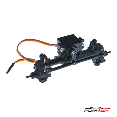 FURITEK COMPLETE PRE-BUILD FRONT AXLE SET WITH SERVO FOR FURITEK FX118