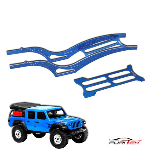 Furitek Scythe Aluminum Rail Frame For SCX24 Jeep Gladiator - Blue