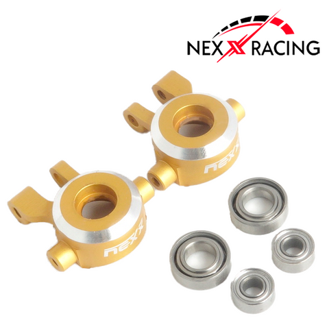 Nexx Racing CNC Alu Front Steering Knuckles Set for TRX-4M ( Included Bearing )-Gold