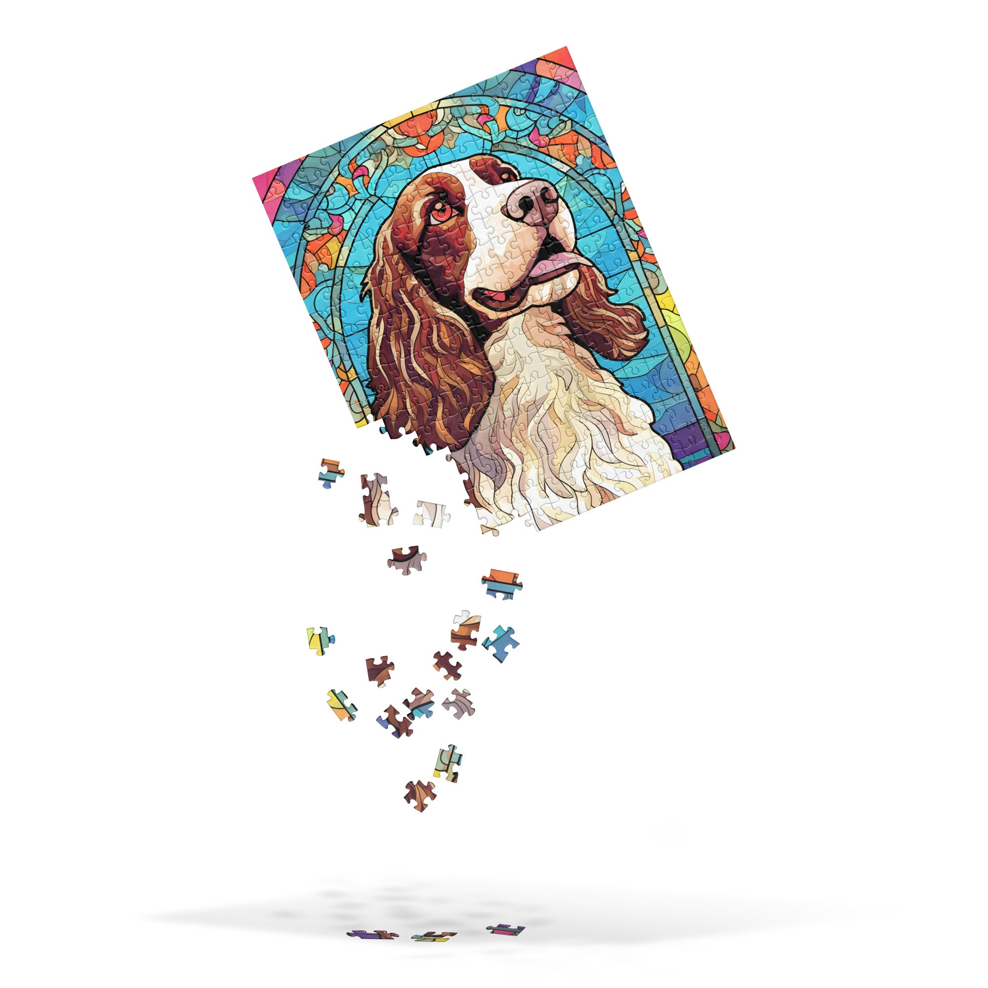 English Springer Spaniel Pet Dog Mom Dad Jigsaw puzzle 252 Pcs Christmas Gift