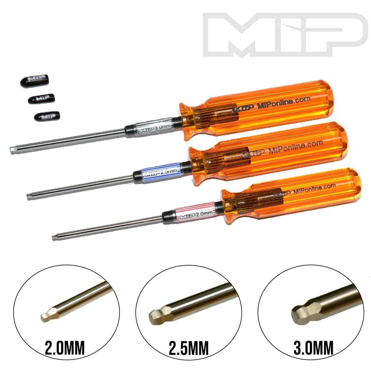 #9506 - MIP Hex Driver Ball Wrench Set, Metric (3), 2.0mm, 2.5mm, & 3.0mm