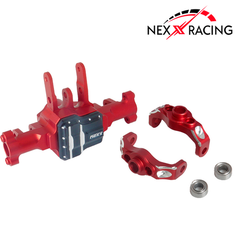 Nexx Racing CNC Alu Front Axle Housing For TRX-4M ( Included Bearing )-Red