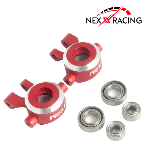 Nexx Racing CNC Alu Front Steering Knuckles Set for TRX-4M ( Included Bearing )-Red