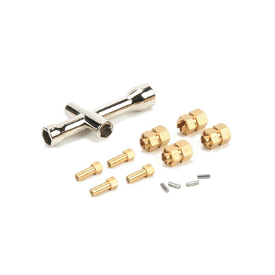 RCAWD Axial Counterweight Brass H7*9.5mm Wheel Hex Hub for scx24 ax24 Crawlers