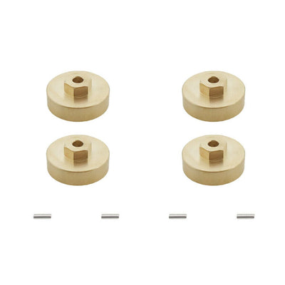 RCAWD Brass Counterweight Hex Hub Adaptors for 1/24 Axial SCX24