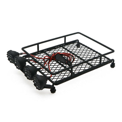 RCAWD Roof Luggage Rack 4 LED Light RC Scale Parts