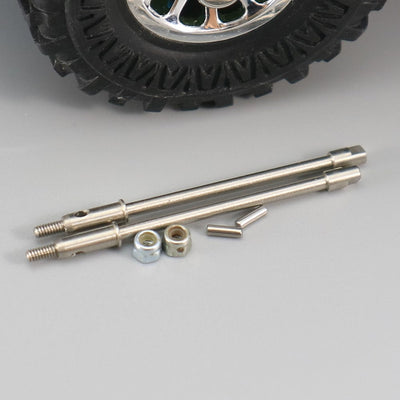 RCAWD Axial SCX24 Upgrades 2x Hardened stainless steel rear center drive shaft set SCX2428S