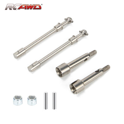 RCAWD Axial SCX24 Upgrades front stub axle&front axle shaft Hardened stainless steel SCX2433S