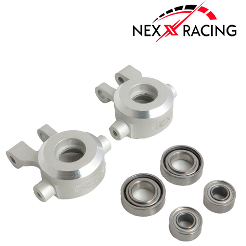 Nexx Racing CNC Alu Front Steering Knuckles Set for TRX-4M ( Included Bearing )-Silver