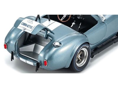 Shelby Cobra 427 S/C Sapphire Blue Metallic with White Stripes 1/18 Diecast Model Car by Kyosho