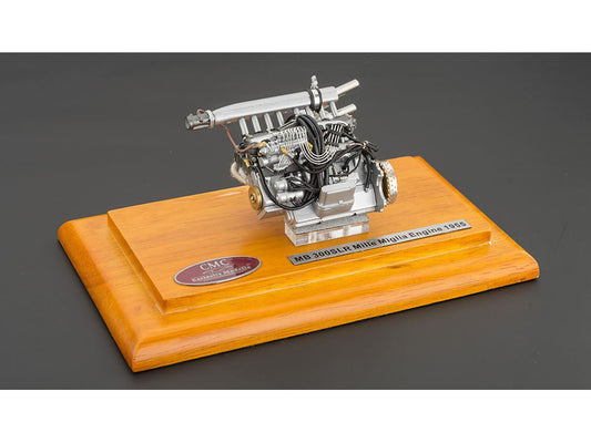 Engine with Display Showcase from 1955 Mercedes 300 SLR Mille Miglia 1/18 Diecast Model by CMC