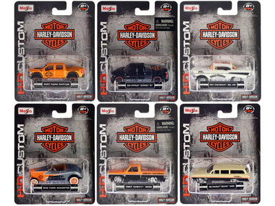 Harley Davidson Assortment (2023) Set of 6 pieces 1/64 Diecast Model Cars by Maisto