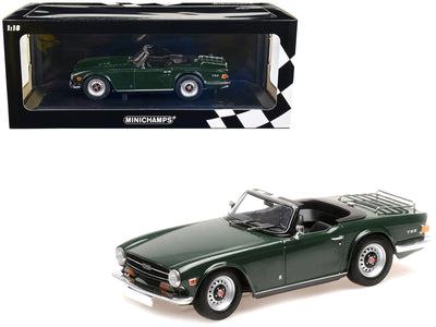 1969 Triumph TR6 Convertible Dark Green Limited Edition to 504 pieces Worldwide 1/18 Diecast Model Car by Minichamps