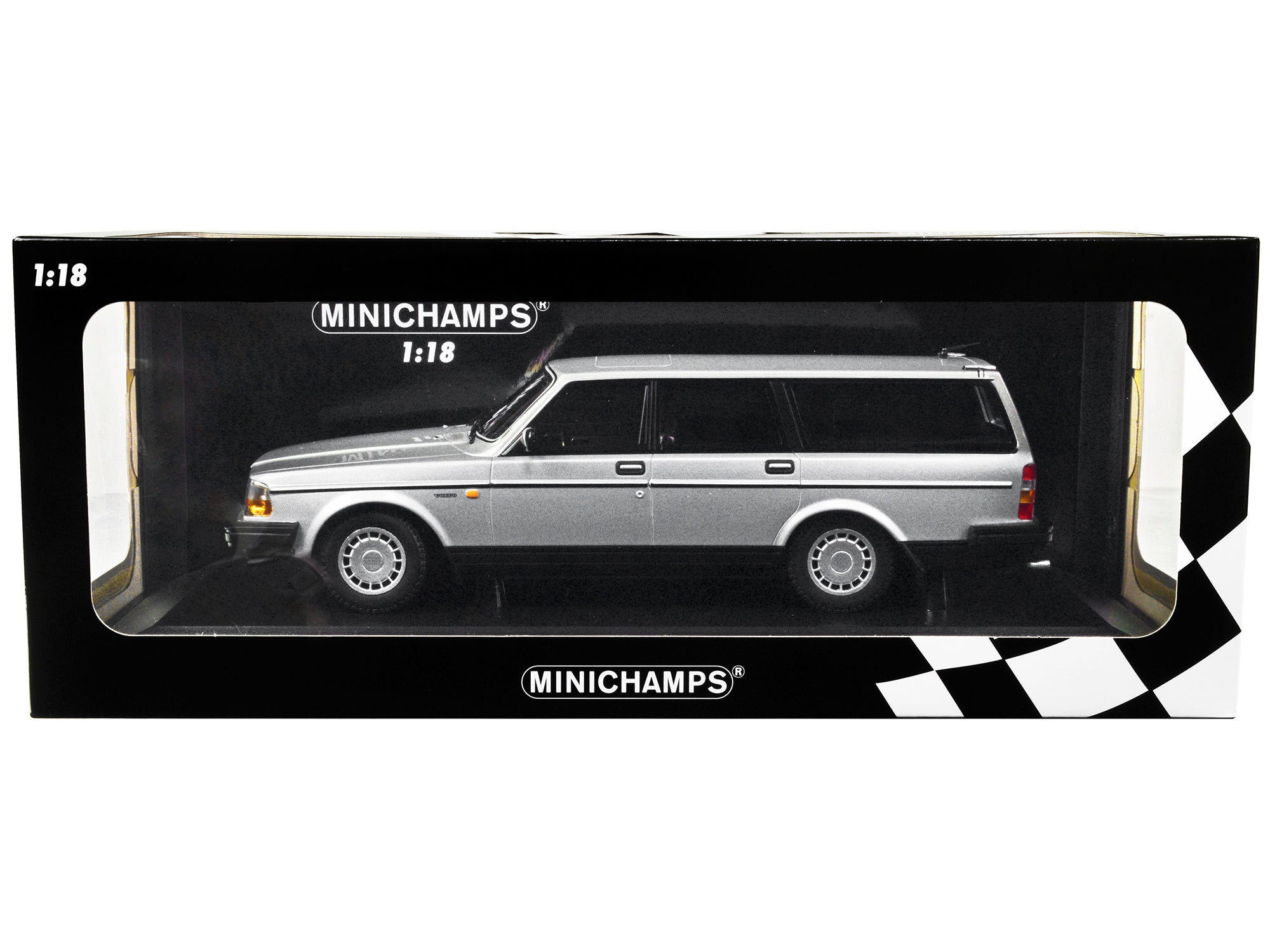 1986 Volvo 240 GL Break Silver Metallic Limited Edition to 414 pieces Worldwide 1/18 Diecast Model Car by Minichamps