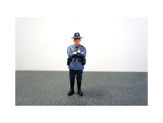 State Trooper Tim Figure For 1:24 Diecast Model Cars by American Diorama
