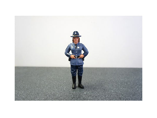State Trooper Sharon Figure For 1:24 Diecast Model Cars by American Diorama