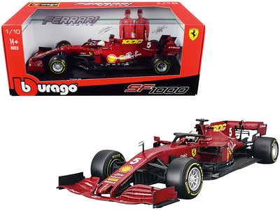 Ferrari SF1000 #5 Sebastian Vettel Tuscan GP Formula One F1 (2020) "Ferrari's 1000th Race" 1/18 Diecast Model Car by Bburago