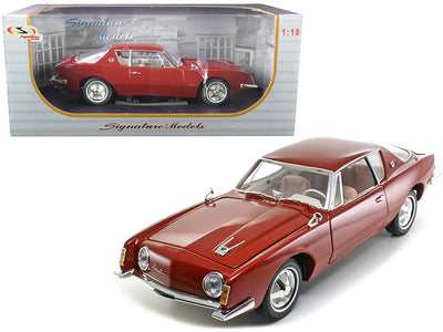 1963 Studebaker Avanti Maroon Red Metallic 1/18 Diecast Model Car by Signature Models