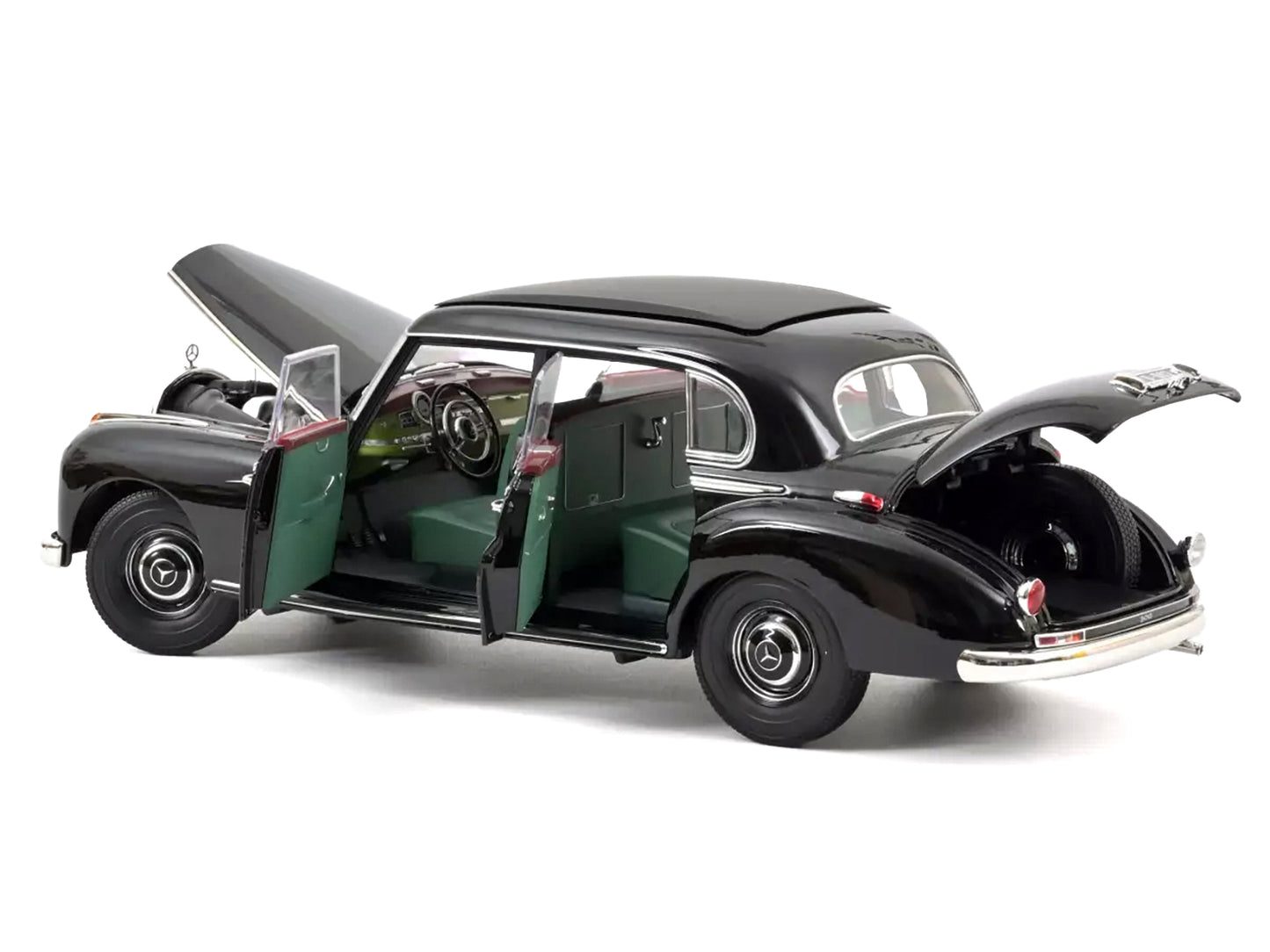 1955 Mercedes-Benz 300 Black "German Chancellor Konrad Adenauer" 1/18 Diecast Model Car by Norev