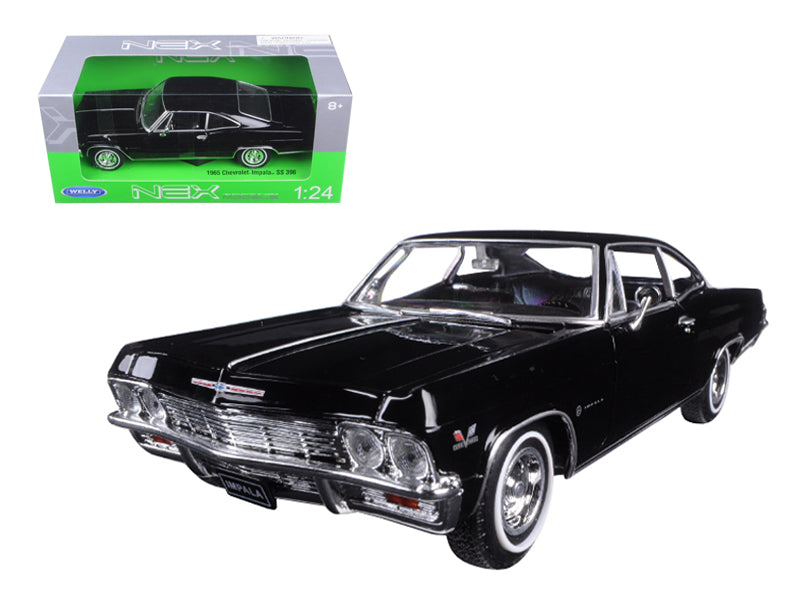 1965 Chevrolet Impala SS 396 Black "NEX Models" 1/24 Diecast Model Car by Welly