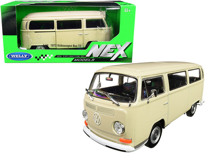1972 Volkswagen T2 Bus Van Cream 1/24 Diecast Model by Welly
