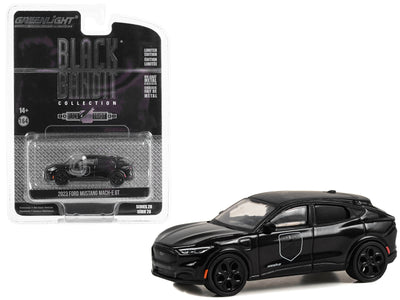 2023 Ford Mustang Mach-E GT "Black Bandit Police" Black "Black Bandit" Series 28 1/64 Diecast Model Car by Greenlight