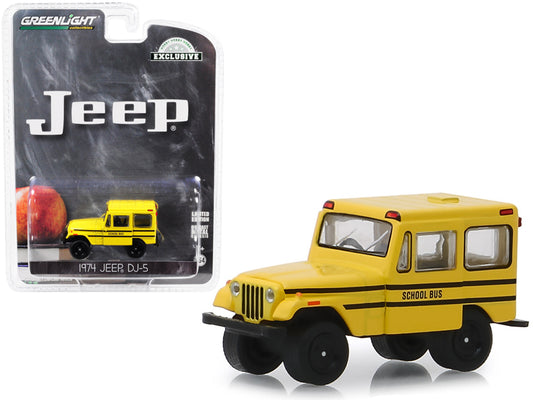1974 Jeep DJ-5 School Bus Yellow "Hobby Exclusive" 1/64 Diecast Model Car by Greenlight