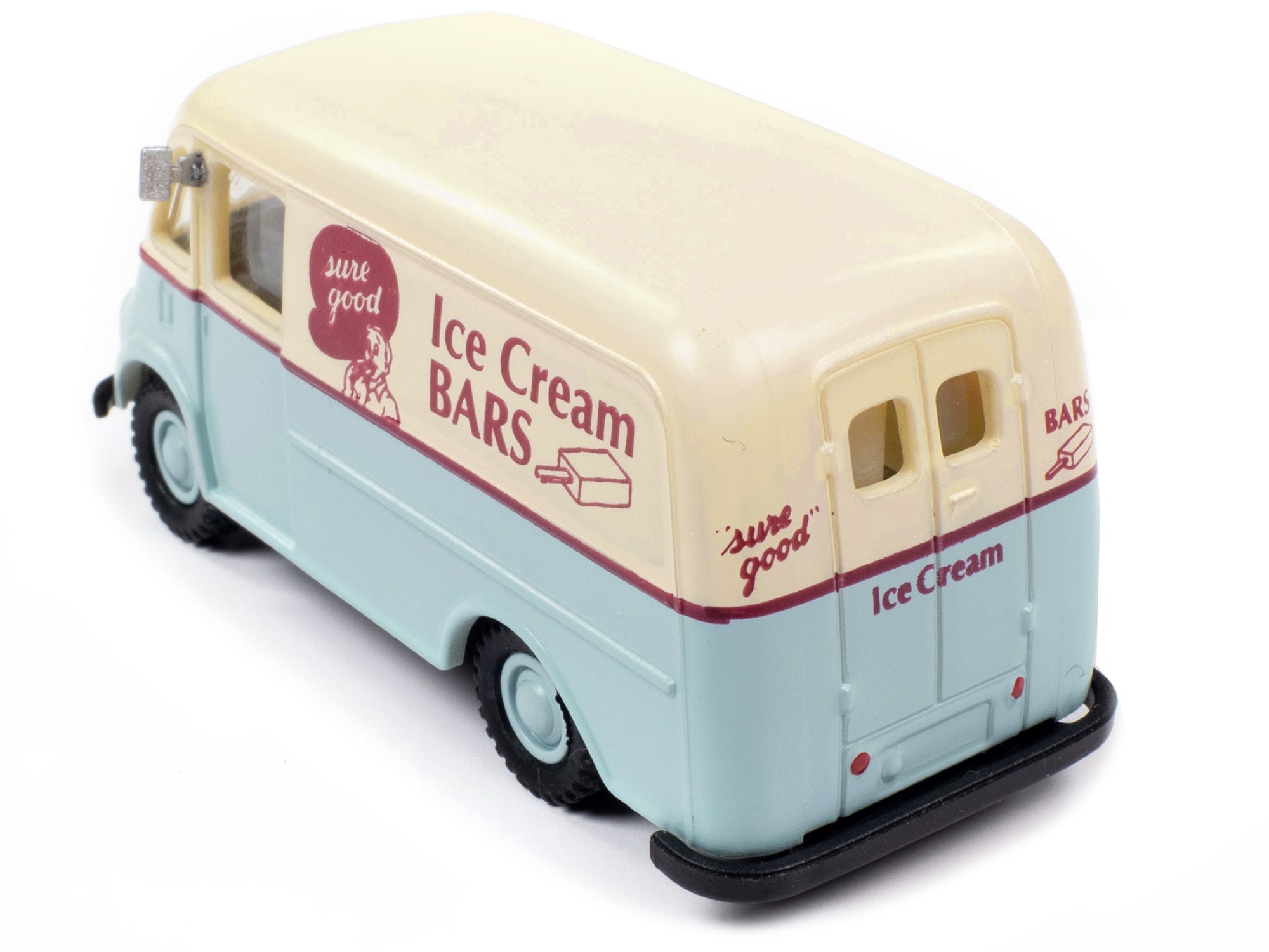 International Metro Van Light Blue and Cream with Red Stripes "Ice Cream Bars" 1/87 (HO) Scale Model Car by Classic Metal Works