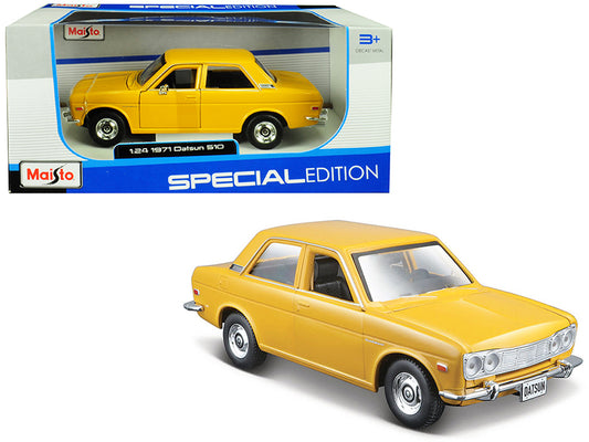 1971 Datsun 510 Yellow "Special Edition" 1/24 Diecast Model Car by Maisto