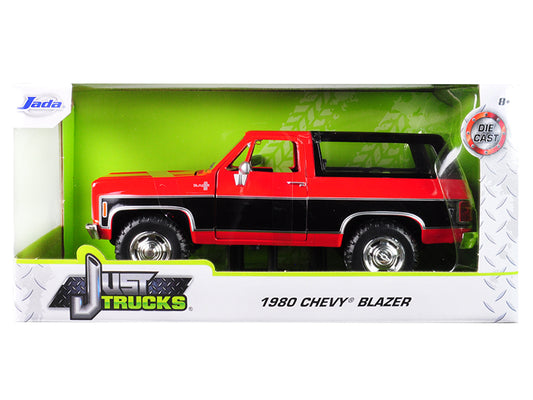 1980 Chevrolet Blazer K5 Red and Black "Just Trucks" 1/24 Diecast Model Car by Jada