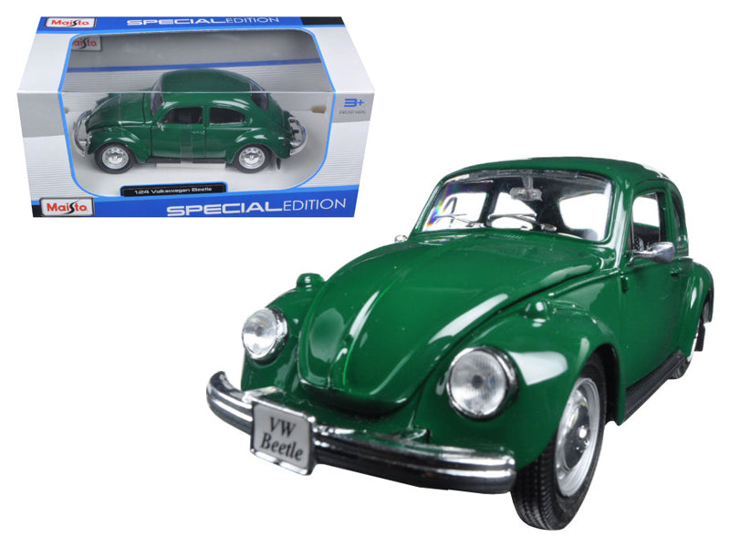 1973 Volkswagen Beetle Green 1/24 Diecast Model Car by Maisto