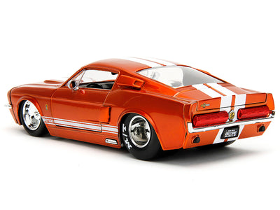 1967 Ford Mustang Shelby GT500 Candy Orange with White Stripes "Bigtime Muscle" Series 1/24 Diecast Model Car by Jada