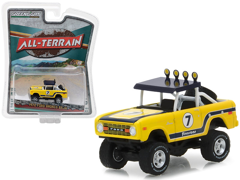 1972 Ford Bronco Baja Yellow "All Terrain" Series 6 1/64 Diecast Model Car by Greenlight