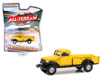1946 Dodge Power Wagon Pickup Truck Construction Yellow and Black "All Terrain" Series 15 1/64 Diecast Model Car by Greenlight